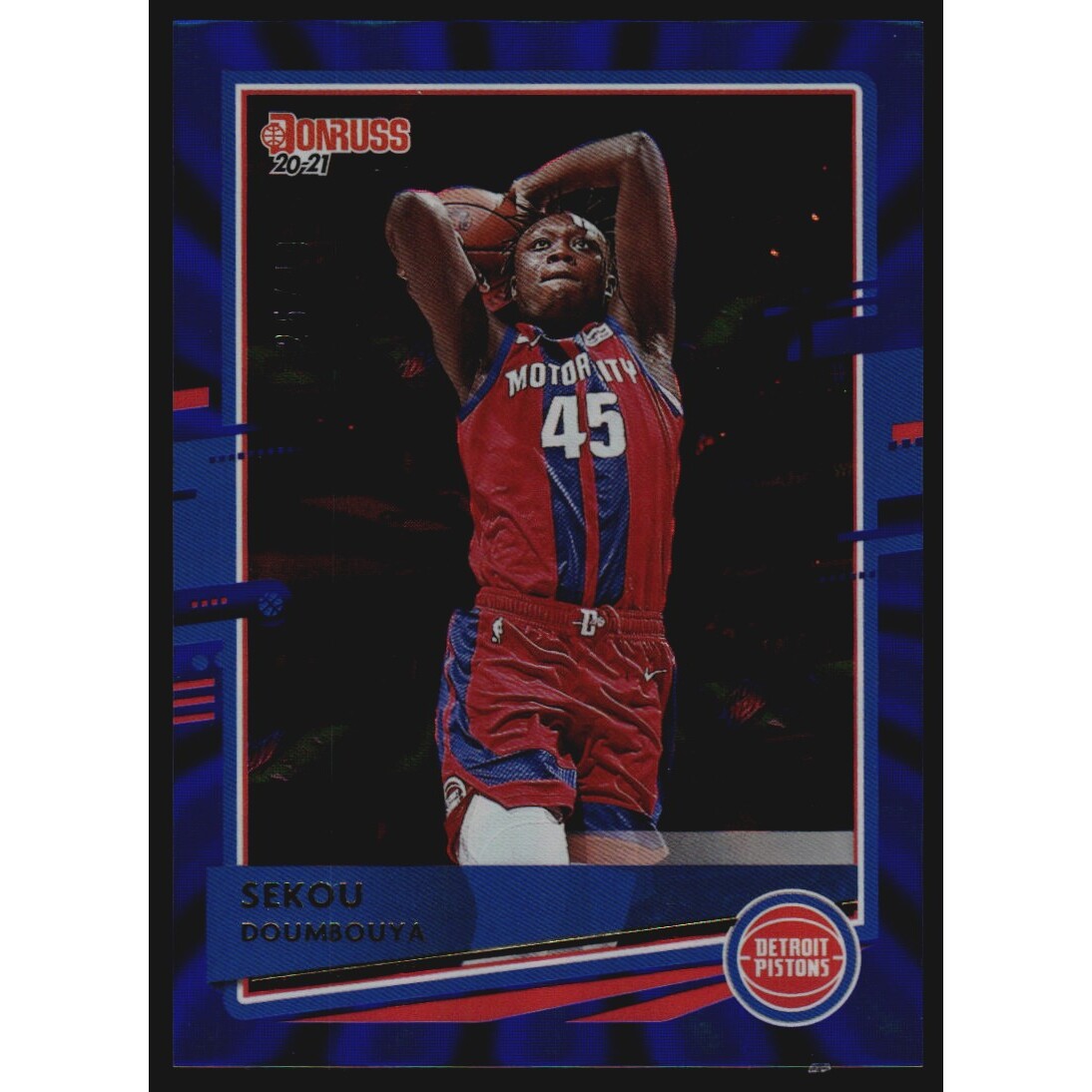 2020-21 Donruss Holo Blue Laser #39 Sekou Doumbouya 2020-21 Donruss Holo Blue Laser #39 Sekou Doumbouya