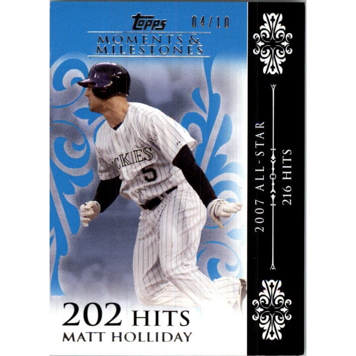 2008 Topps Moments and Milestones Blue #125-202 Matt Holliday