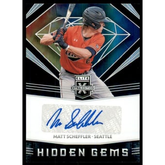 2020 Elite Extra Edition Hidden Gems Autographs #27 Matt Scheffler