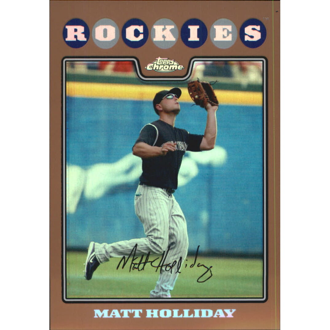 2008 Topps Chrome Copper Refractors #104 Matt Holliday. rookie card picture