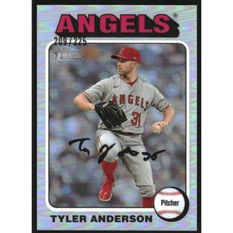 2024 Topps Heritage Chrome Silver Refractors #662 Tyler Anderson HN/225