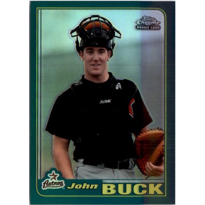 2001 Topps Chrome Traded Retrofractors #T216 John Buck. rookie card picture