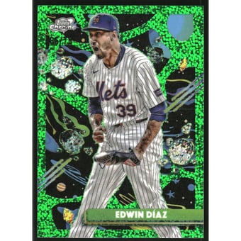 2025 Topps Cosmic Chrome Green Space Dust Refractors #173 Edwin Diaz