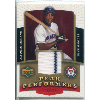 2004 Upper Deck Peak Performers Jersey Gold #AS Alfonso Soriano