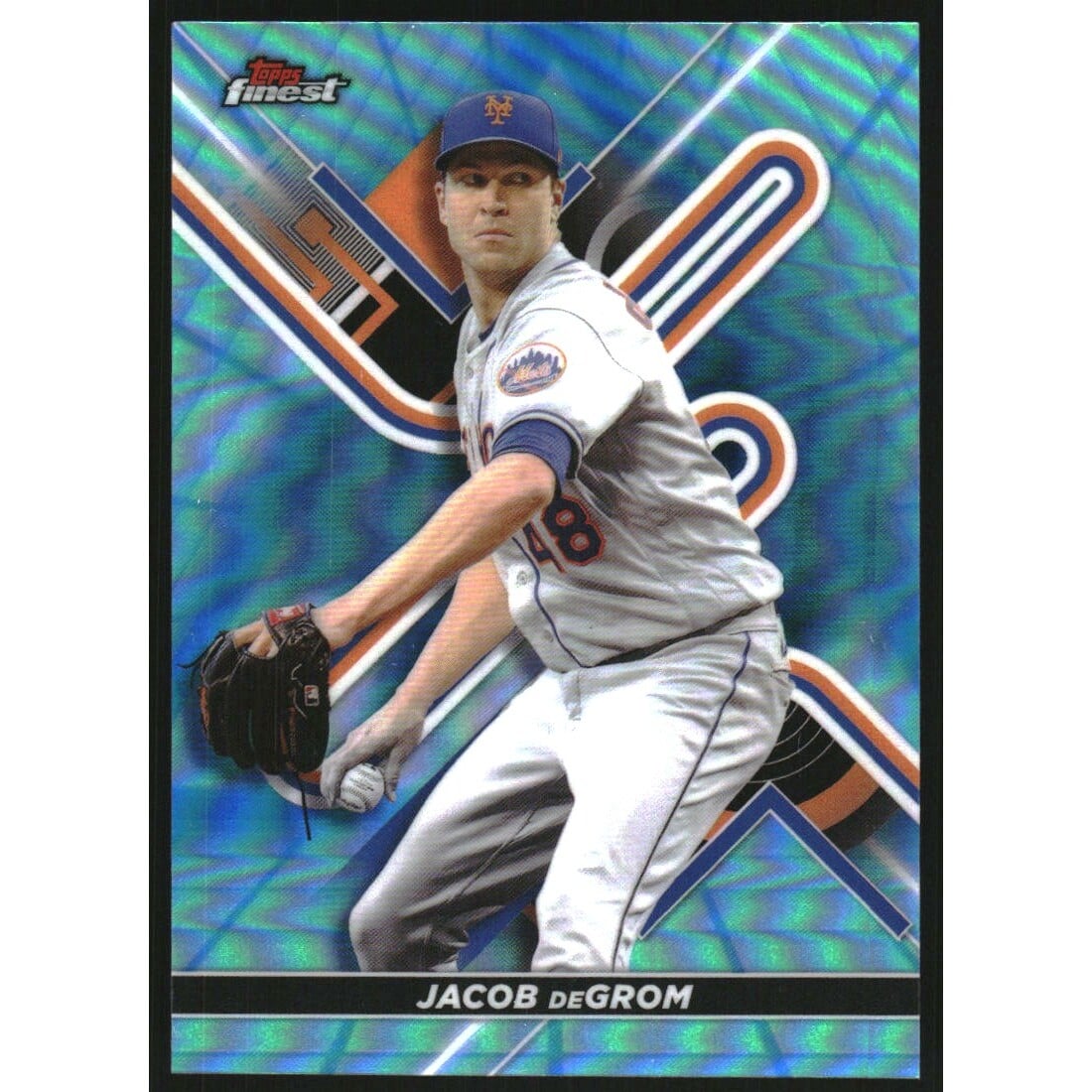 2022 Finest Blue Aqua Vapor Refractors #70 Jacob deGrom