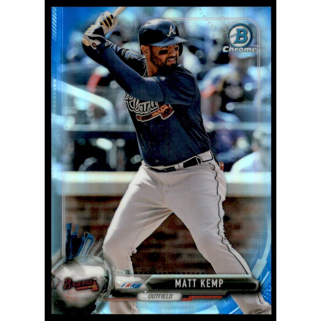 2017 Bowman Chrome Blue Refractors #99 Matt Kemp. rookie card picture