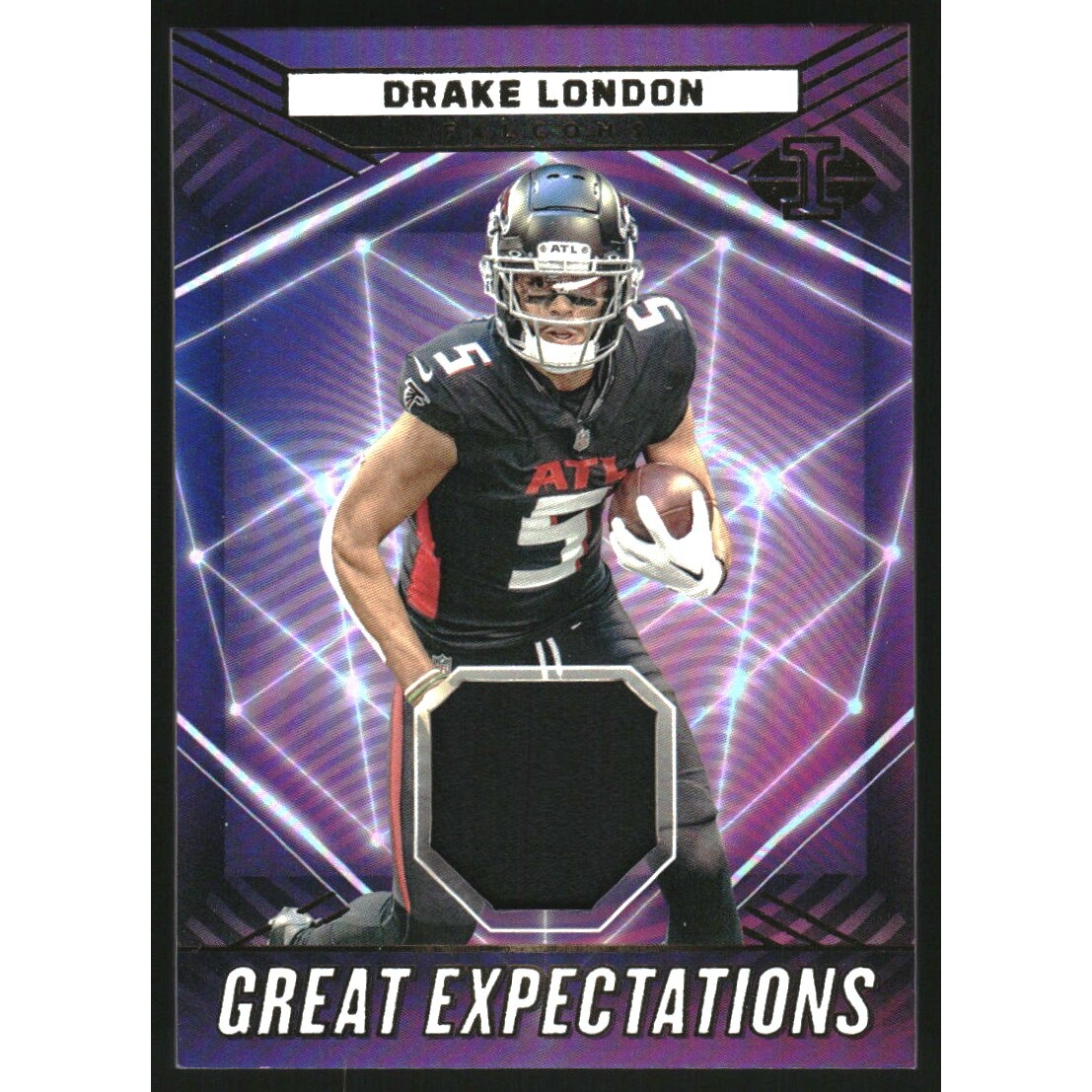 2023 Panini Illusions Great Expectations Materials #81 Drake London. rookie card picture