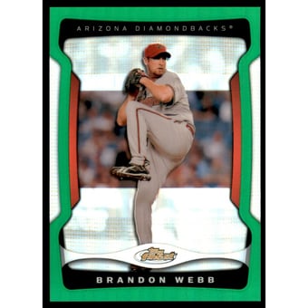 2009 Finest Refractors Green #80 Brandon Webb