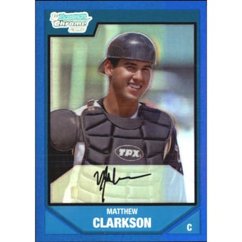2007 Bowman Chrome Prospects Blue Refractors #BC8 Matthew Clarkson