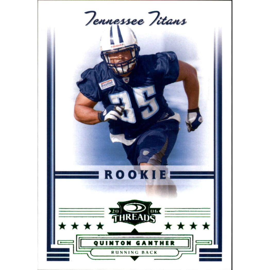 2006 Donruss Threads Retail Green #163 Quinton Ganther. rookie card picture