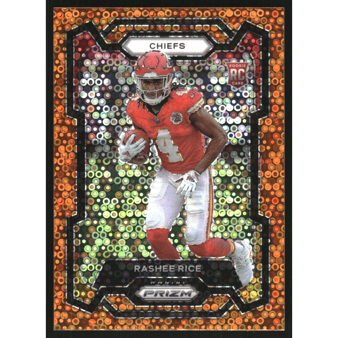 2023 Panini Prizm Prizms Orange Disco #350 Rashee Rice. rookie card picture