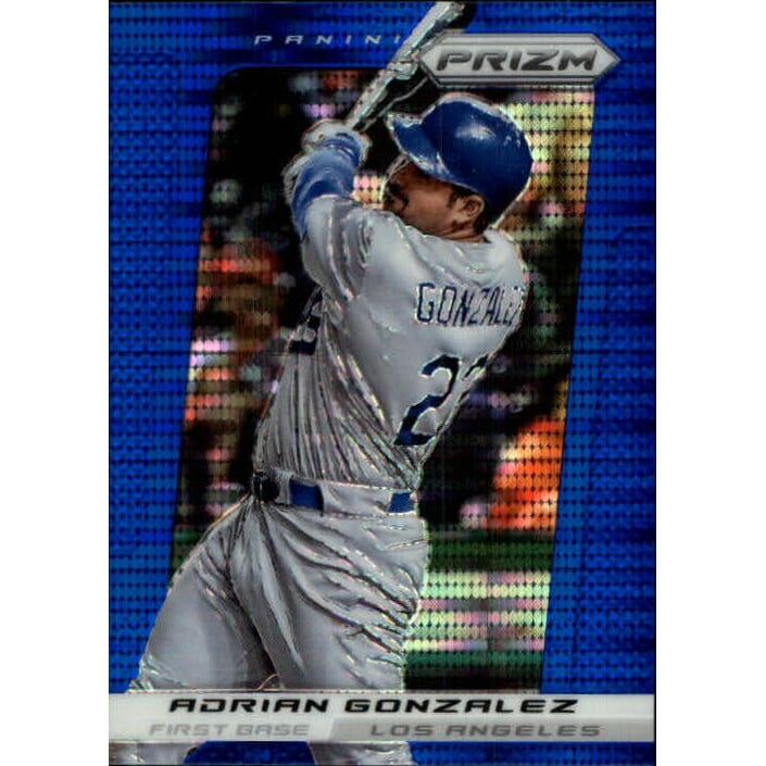 2013 Panini Prizm Prizms Blue Pulsar #99 Adrian Gonzalez. rookie card picture