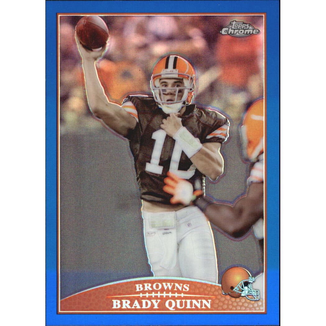 2009 Topps Chrome Blue Refractors #TC13 Brady Quinn. rookie card picture
