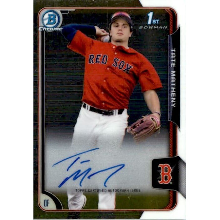 2015 Bowman Chrome Draft Draft Pick Autographs #BCATMA Tate Matheny. rookie card picture