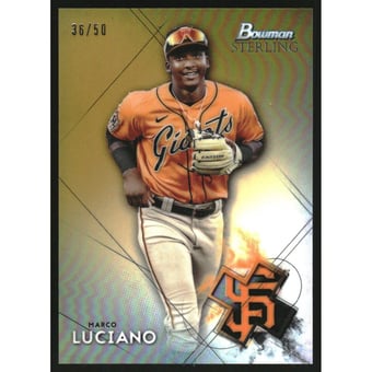 2021 Bowman Sterling Prospects Gold Refractors #BSP26 Marco Luciano