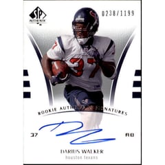 2007 SP Authentic #209 Darius Walker AU RC