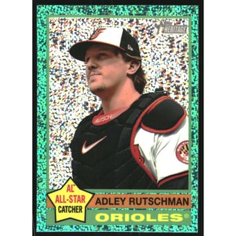 2025 Topps Heritage Chrome Aqua Sparkle Refractors #294 Adley Rutschman