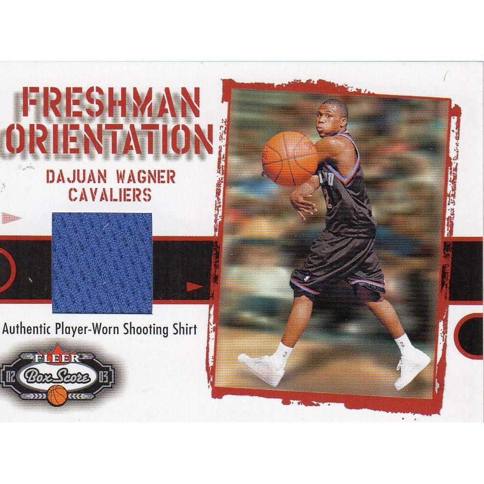 2002-03 Fleer Box Score Freshman Orientation #FO9 DaJuan Wagner Shirt 2002-03 Fleer Box Score Freshman Orientation #FO9 DaJuan Wagner Shirt