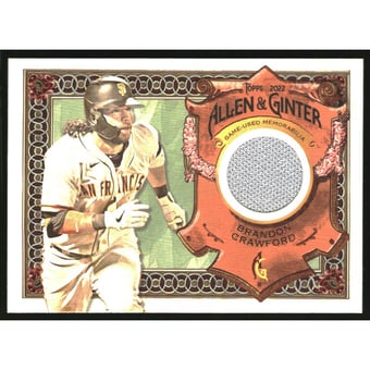 2022 Topps Allen and Ginter Relics #AGRABC Brandon Crawford