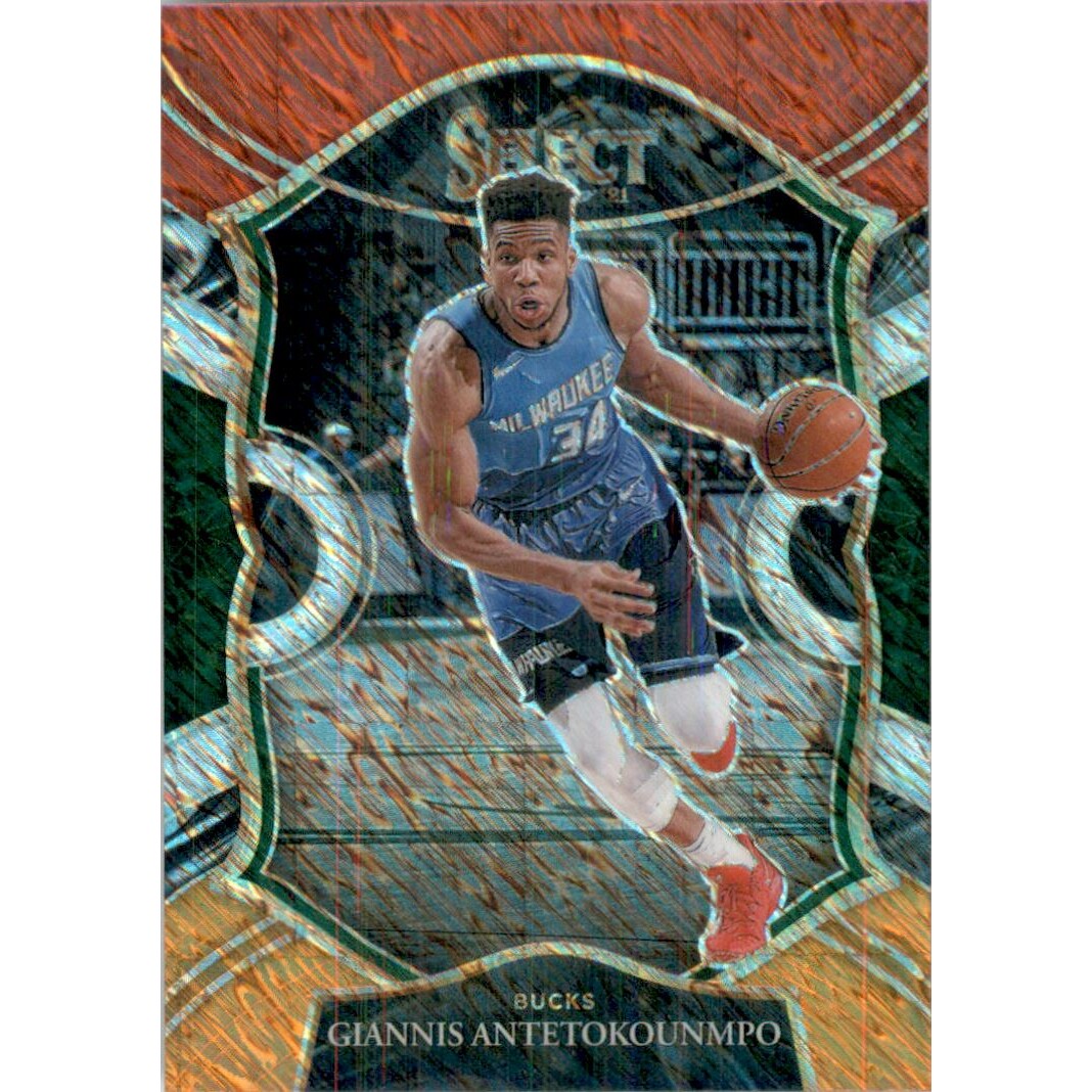 2020-21 Select Prizms Red White Orange Shimmer #54 Giannis Antetokounmpo
