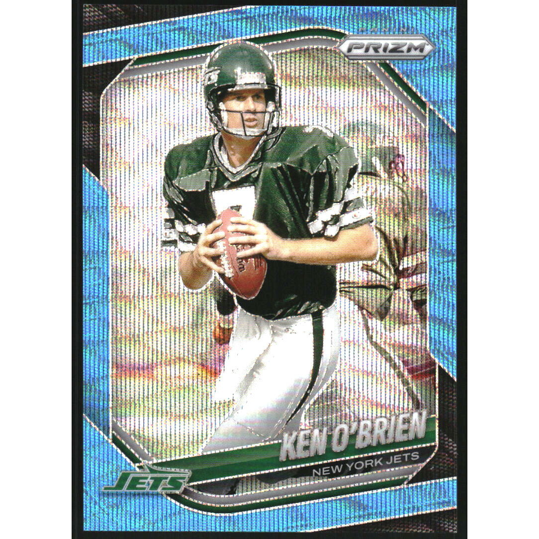 2025 Panini Prizm Prizms Blue Wave #185 Ken O'Brien. rookie card picture