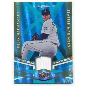2009 Upper Deck Spectrum Spectrum Swatches Light Blue #SSFH Felix Hernandez