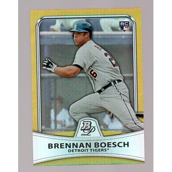 2010 Bowman Platinum Gold Refractors #50 Brennan Boesch