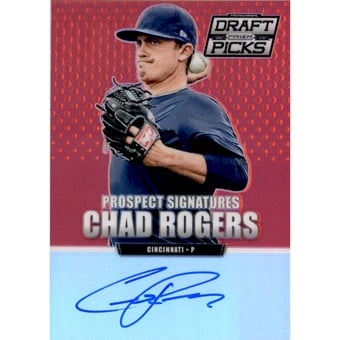 2013 Panini Prizm Perennial Draft Picks Prospect Signatures Red Prizms #67 Chad Rogers