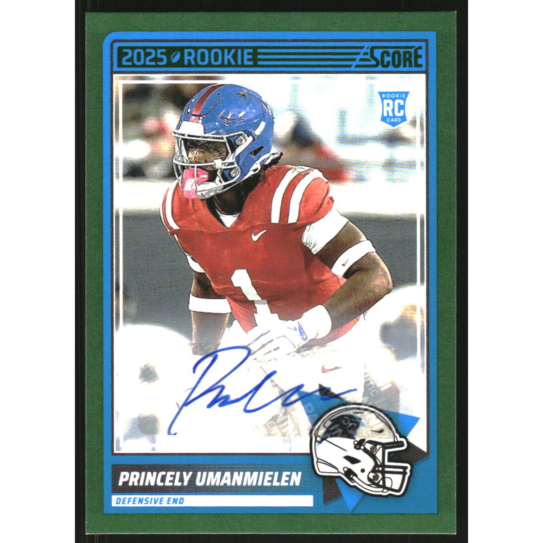2025 Score Rookie Signatures Green #86 Princely Umanmielen