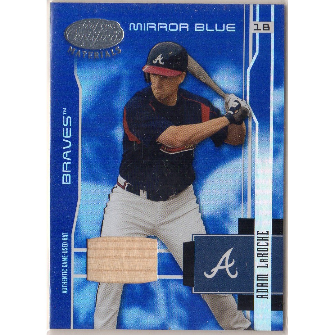 2003 Leaf Certified Materials Mirror Blue Materials #15 Adam LaRoche Bat/100