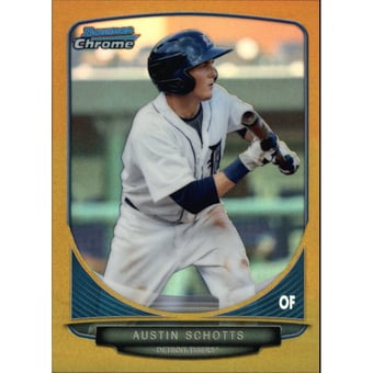 2013 Bowman Chrome Mini Gold Refractors #269 Austin Schotts