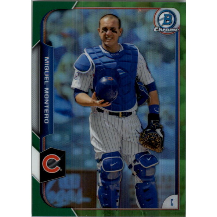 2015 Bowman Chrome Green Refractors #125 Miguel Montero