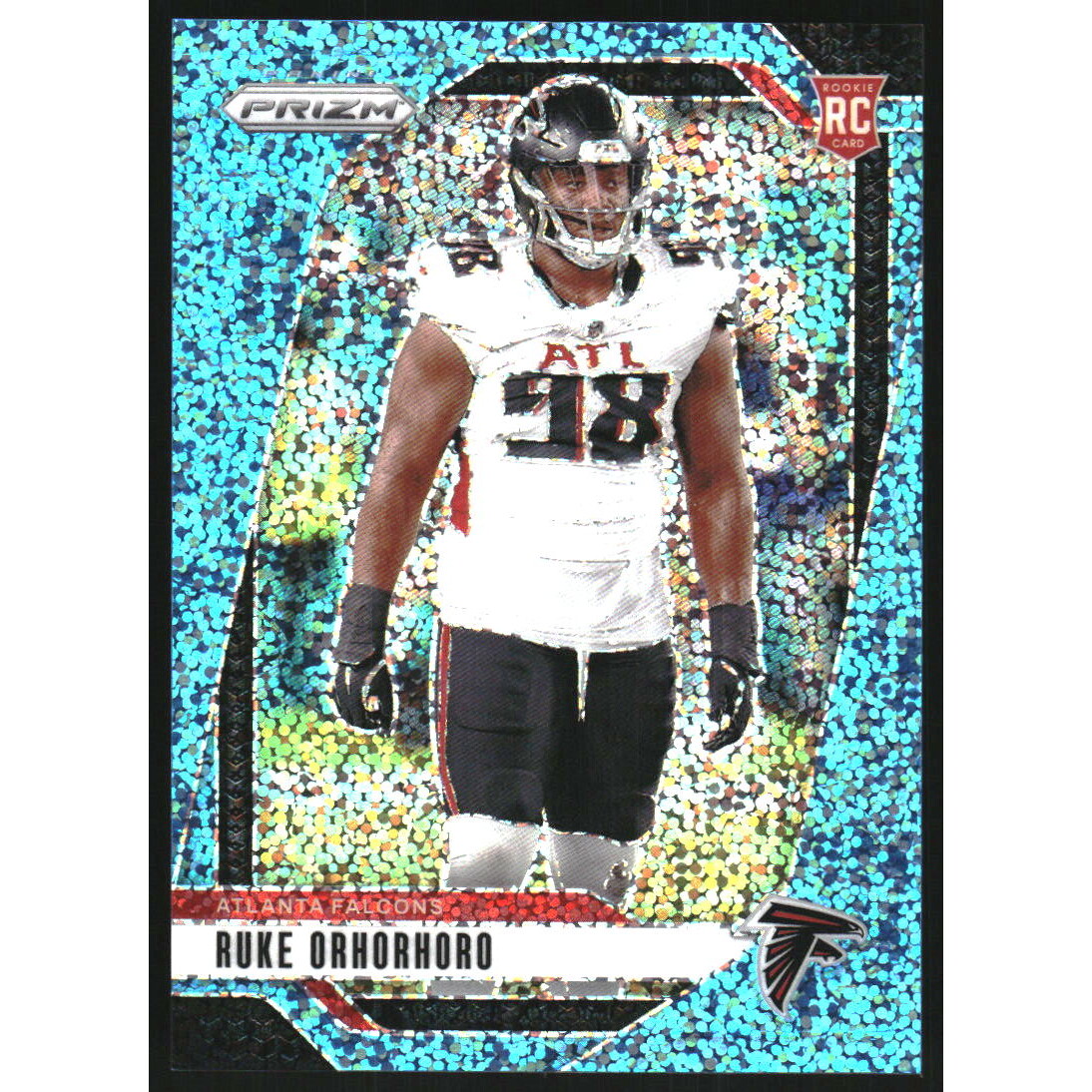 2024 Panini Prizm Prizms Blue Sparkle #386 Ruke Orhorhoro. rookie card picture