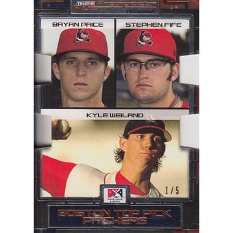 2008 TRISTAR Prospects Plus PROminent Die Cut Orange #137 Bryan Price/Stephen Fife/Kyle Weiland