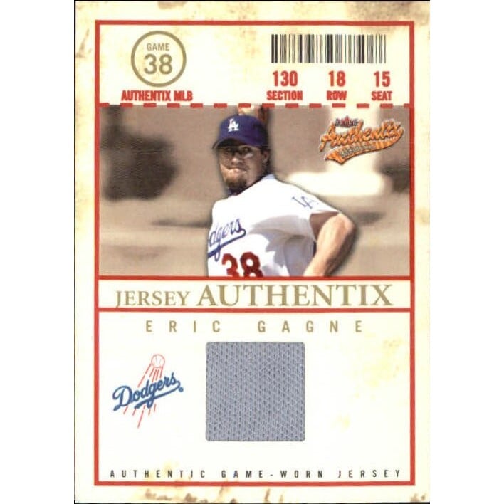 2005 Fleer Authentix Jersey General Admission #EG Eric Gagne. rookie card picture