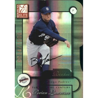 2001 Donruss Elite Turn of the Century Autographs #172 Brian Lawrence