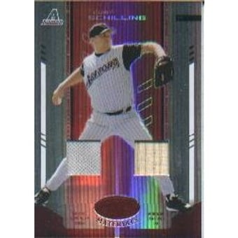 2004 Leaf Certified Materials Mirror Combo Red #207 Curt Schilling D'backs Bat-Jsy