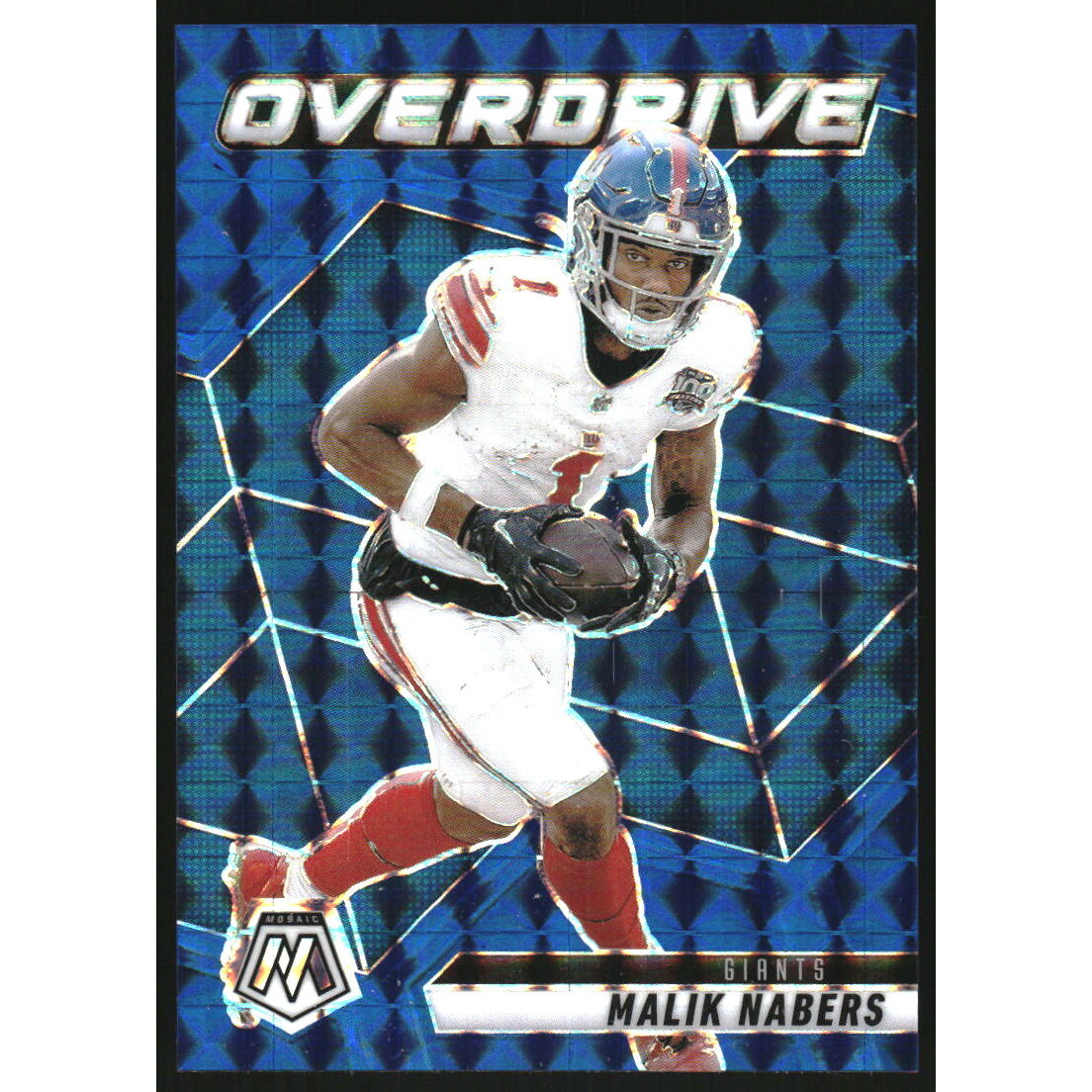 2025 Panini Mosaic Overdrive Mosaic Blue #6 Malik Nabers
