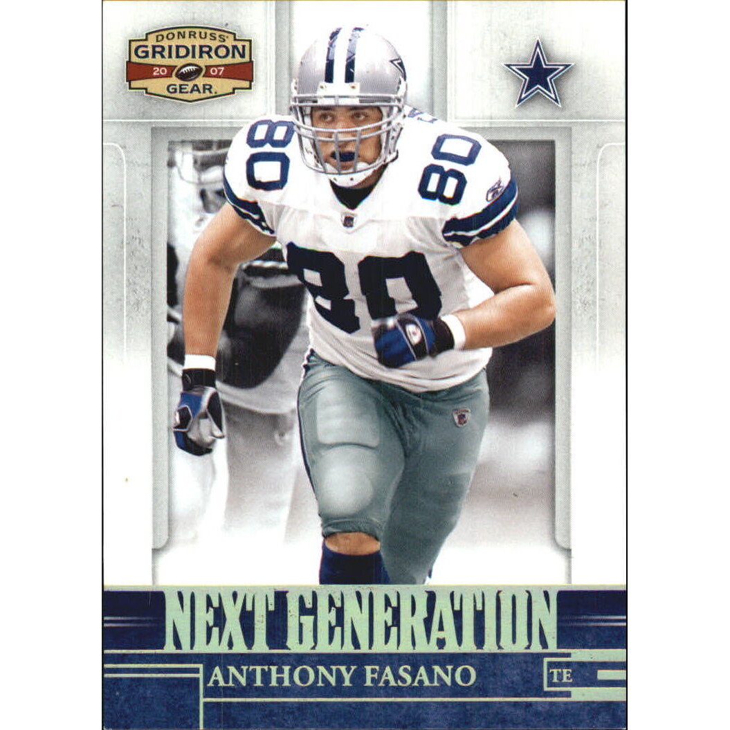 2007 Donruss Gridiron Gear Next Generation Gold Holofoil #3 Anthony Fasano