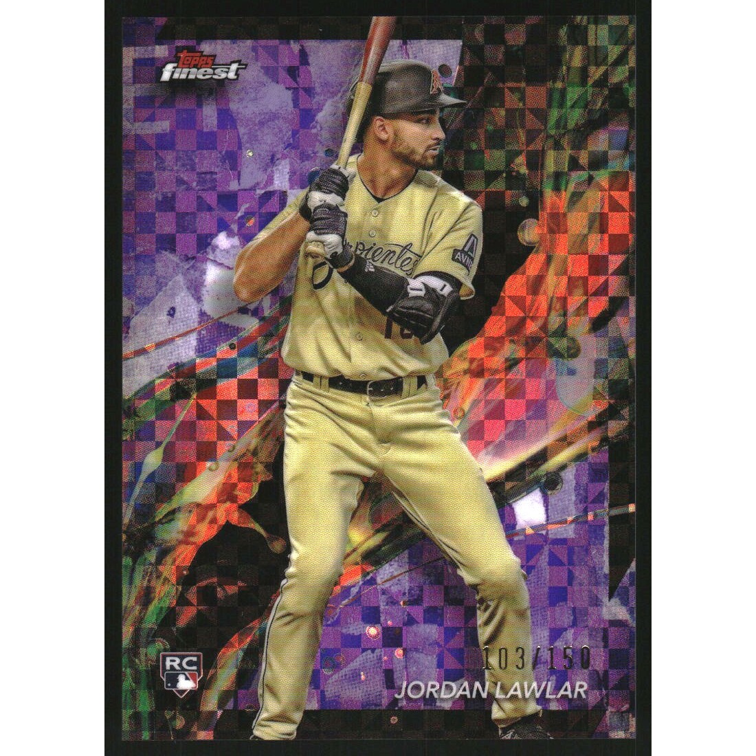 2024 Finest Purple Checkerboard Refractors #95 Jordan Lawlar