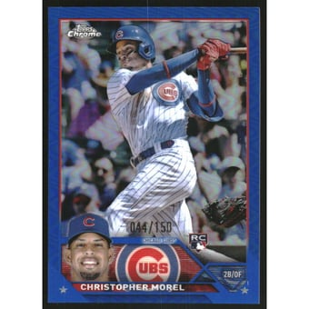 2023 Topps Chrome Blue Refractors #198 Christopher Morel