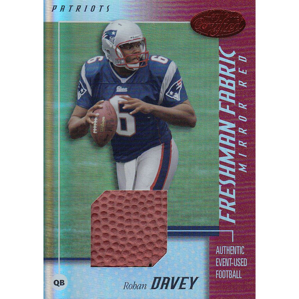 2002 Leaf Certified Mirror Red Materials #107 Rohan Davey