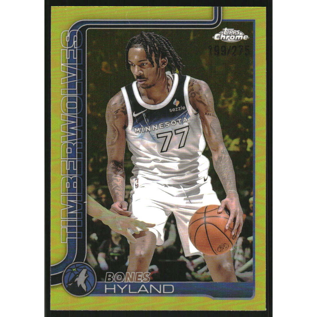 2025-26 Topps Chrome Yellow Refractors #90 Bones Hyland