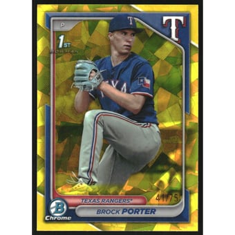 2024 Bowman Chrome Sapphire Prospects Yellow Refractors #BCP36 Brock Porter