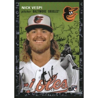 2023 Topps Chrome Platinum Anniversary Platinum Toile Cream Black Refractors #91 Nick Vespi