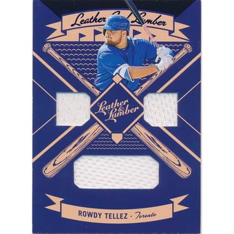 2019 Panini Leather and Lumber Leather and Lumber Triple Jersey Relics #40 Rowdy Tellez