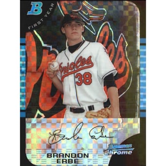 2005 Bowman Chrome Draft X-Fractors #BDP48 Brandon Erbe FY