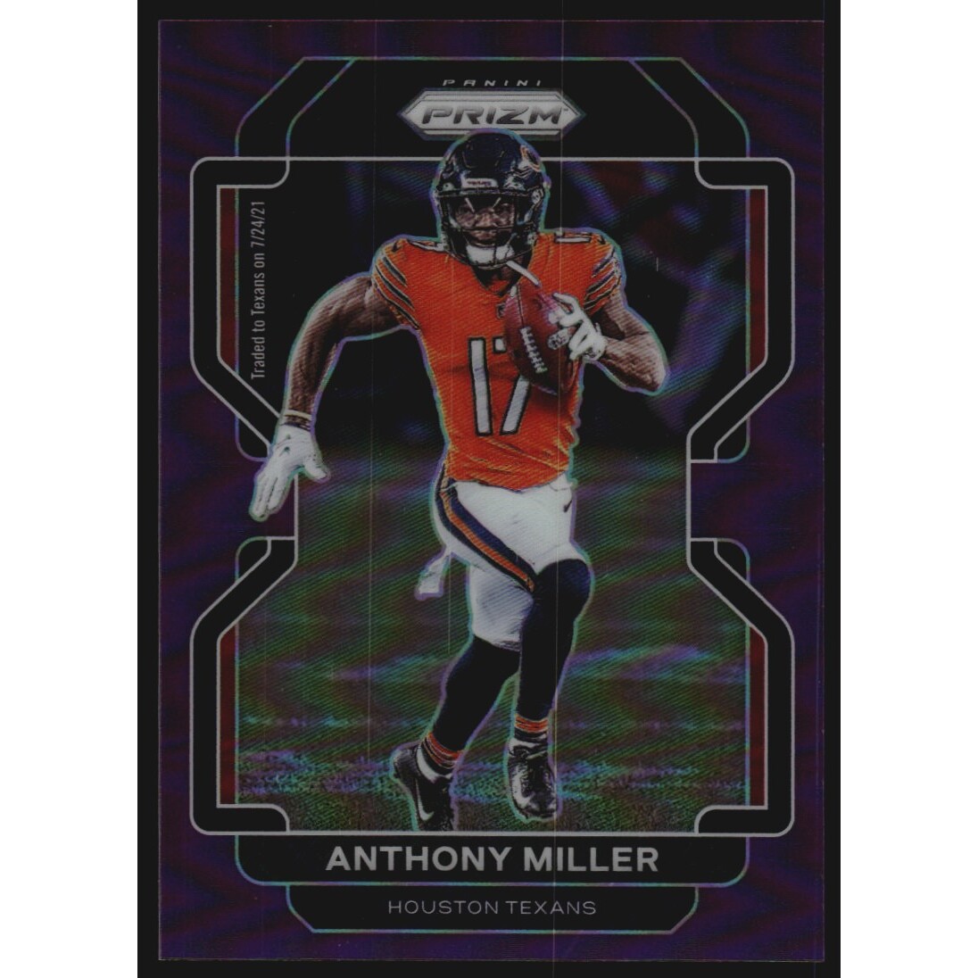 2021 Panini Prizm Prizms Purple #158 Anthony Miller
