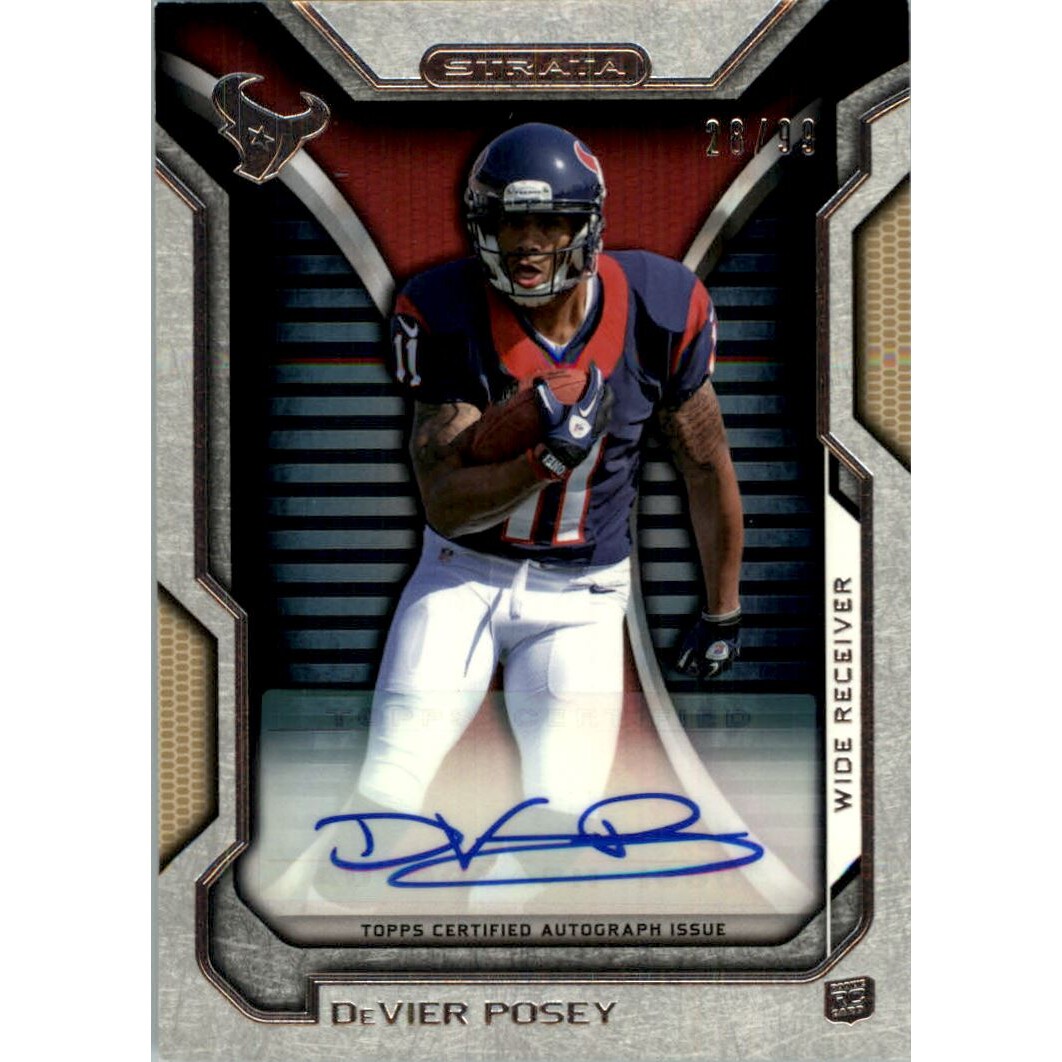 2012 Topps Strata Rookie Autographs Gold #RADP DeVier Posey