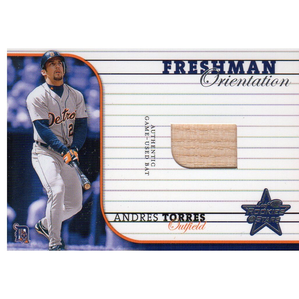 2002 Leaf Rookies and Stars Freshman Orientation #1 Andres Torres Bat 2002 Leaf Rookies and Stars Freshman Orientation #1 Andres Torres Bat